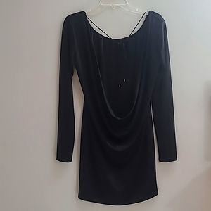 Black backless dress